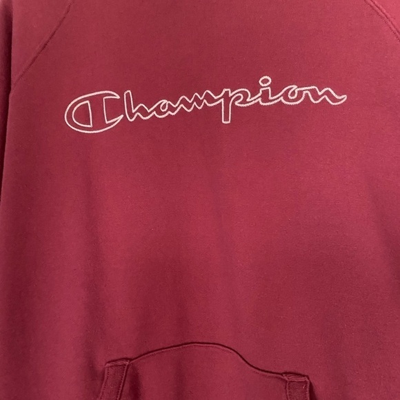 𝅺champion Logo Burgundy Colour Hoodie, Great Condition - Picture 3 of 6